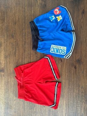 Kids' Blue & Red Athletic Shorts - 2-Pack